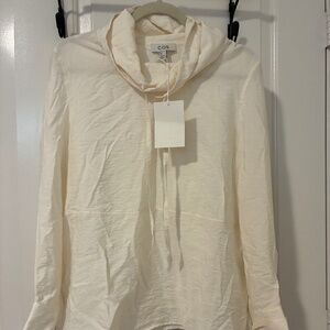 COS DRAWSTRING MOCK-NECK BLOUSE Size 2/NWT